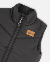 Quilted Mid-Season Sleeveless Vest Black | Deux par Deux | Jenni Kidz