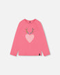 Raglan Sleeve T-Shirt With Print Candy Pink | Deux par Deux | Jenni Kidz