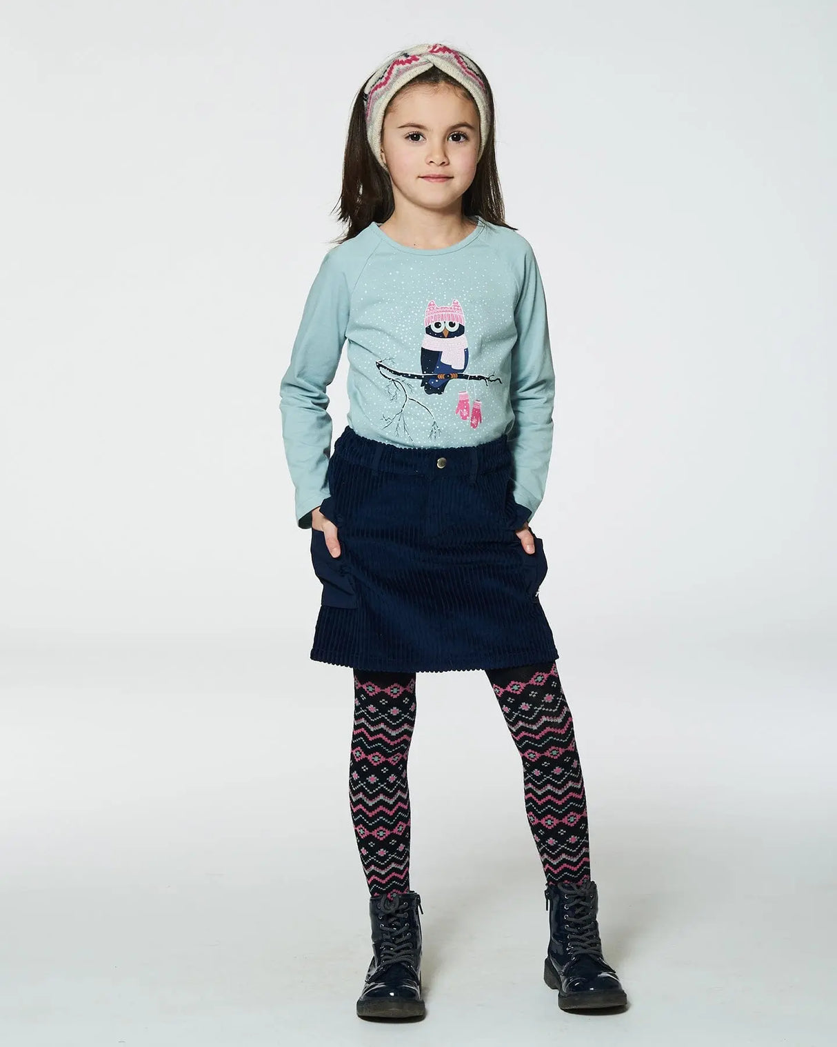 Raglan Sleeve T-Shirt With Print Mint | Deux par Deux | Jenni Kidz