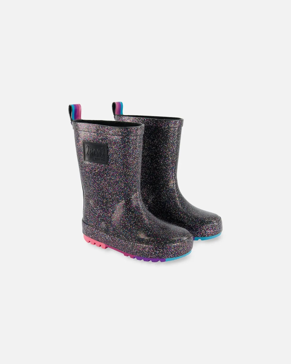 Rain Boots Black With Glitter | Deux par Deux | Jenni Kidz