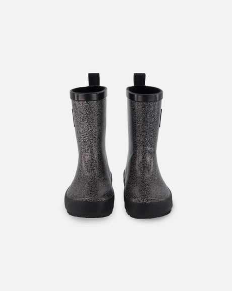 Rain Boots Glittering Black | Deux par Deux | Jenni Kidz