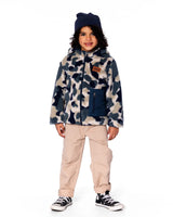Reversible Mid-Season Jacket Navy Blue | Deux par Deux | Jenni Kidz