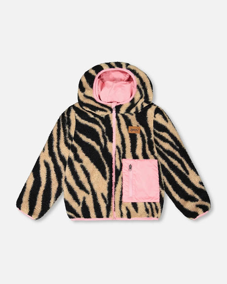 Reversible Mid-Season Jacket Pink | Deux par Deux | Jenni Kidz