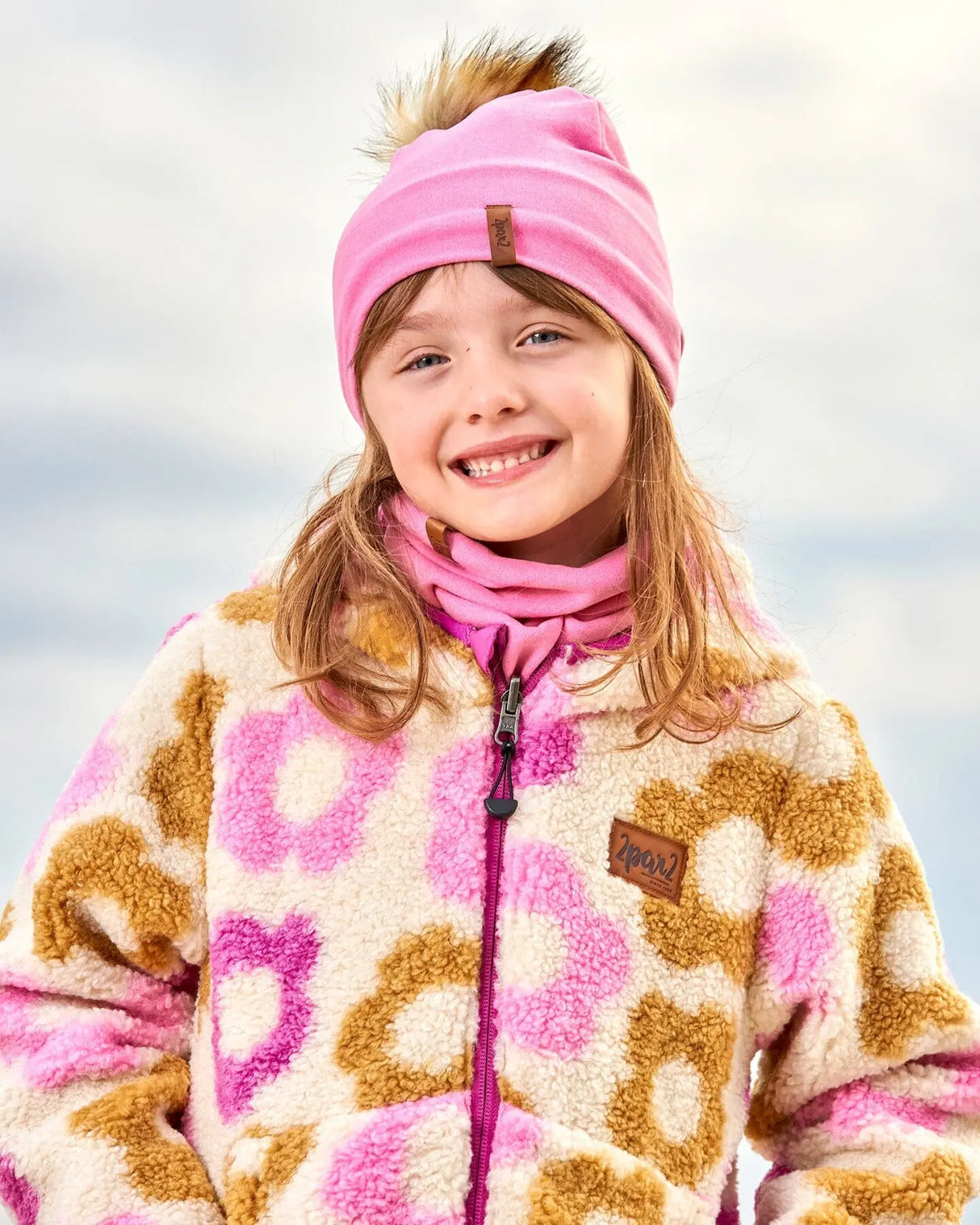 Reversible Sherpa Jacket Purple Flowers | Deux par Deux | Jenni Kidz