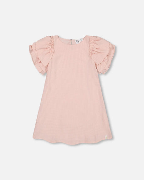 Seersucker Dress Blush Pink | Deux par Deux | Jenni Kidz