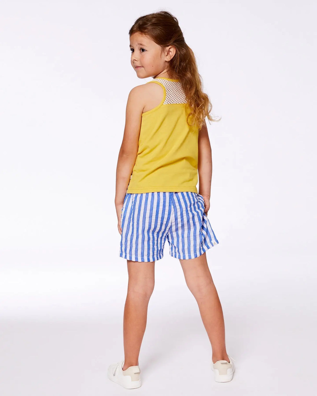 Seersucker Short Blue And White Striped | Deux par Deux | Jenni Kidz