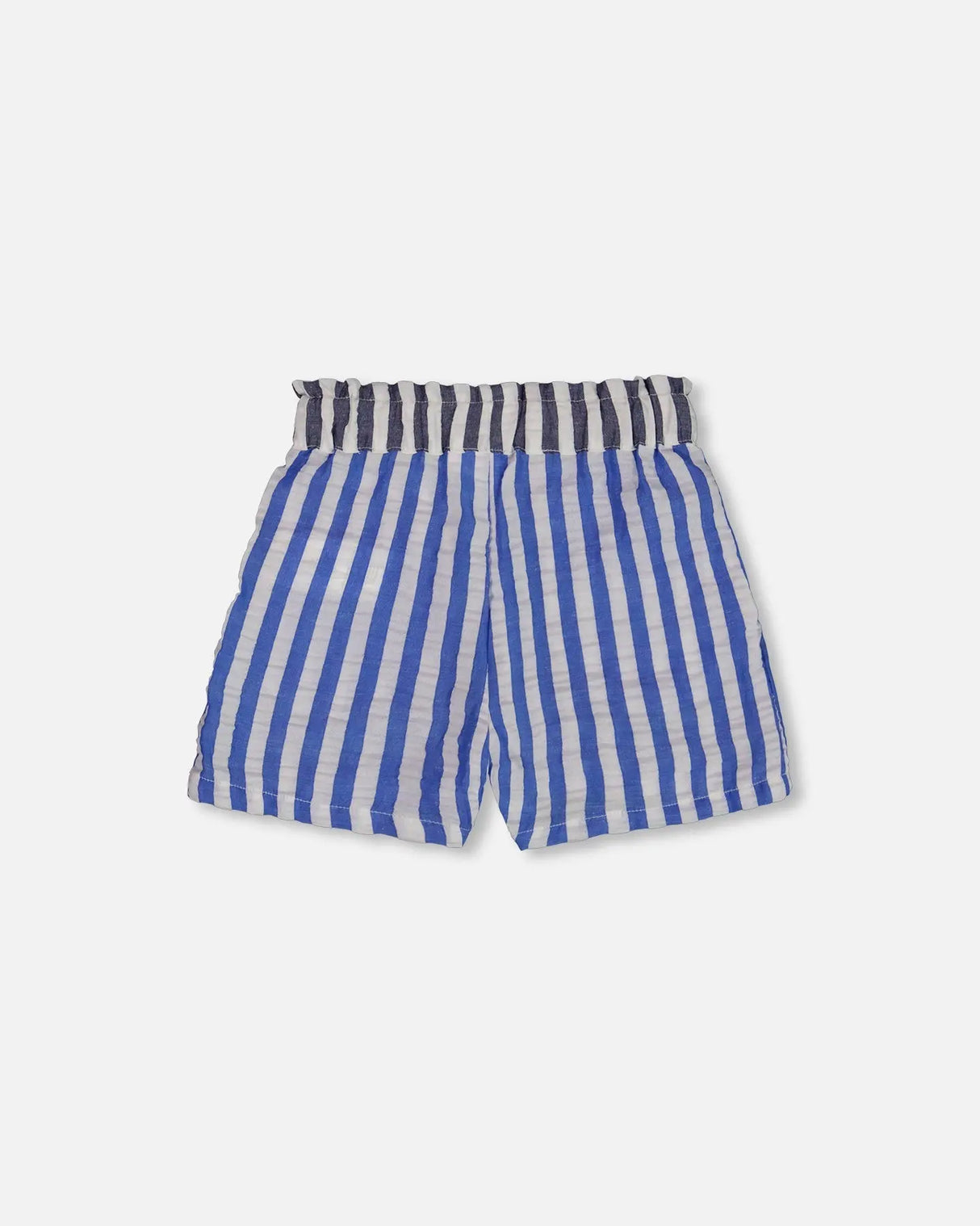 Seersucker Short Blue And White Striped | Deux par Deux | Jenni Kidz