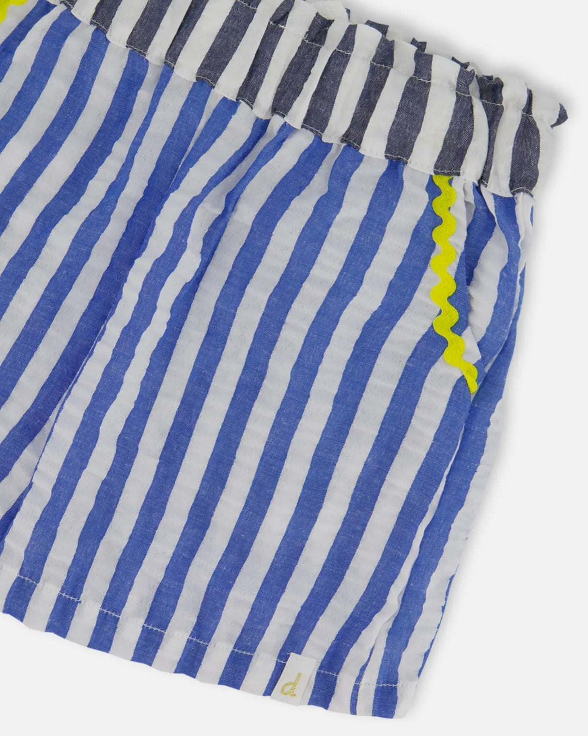 Seersucker Short Blue And White Striped | Deux par Deux | Jenni Kidz