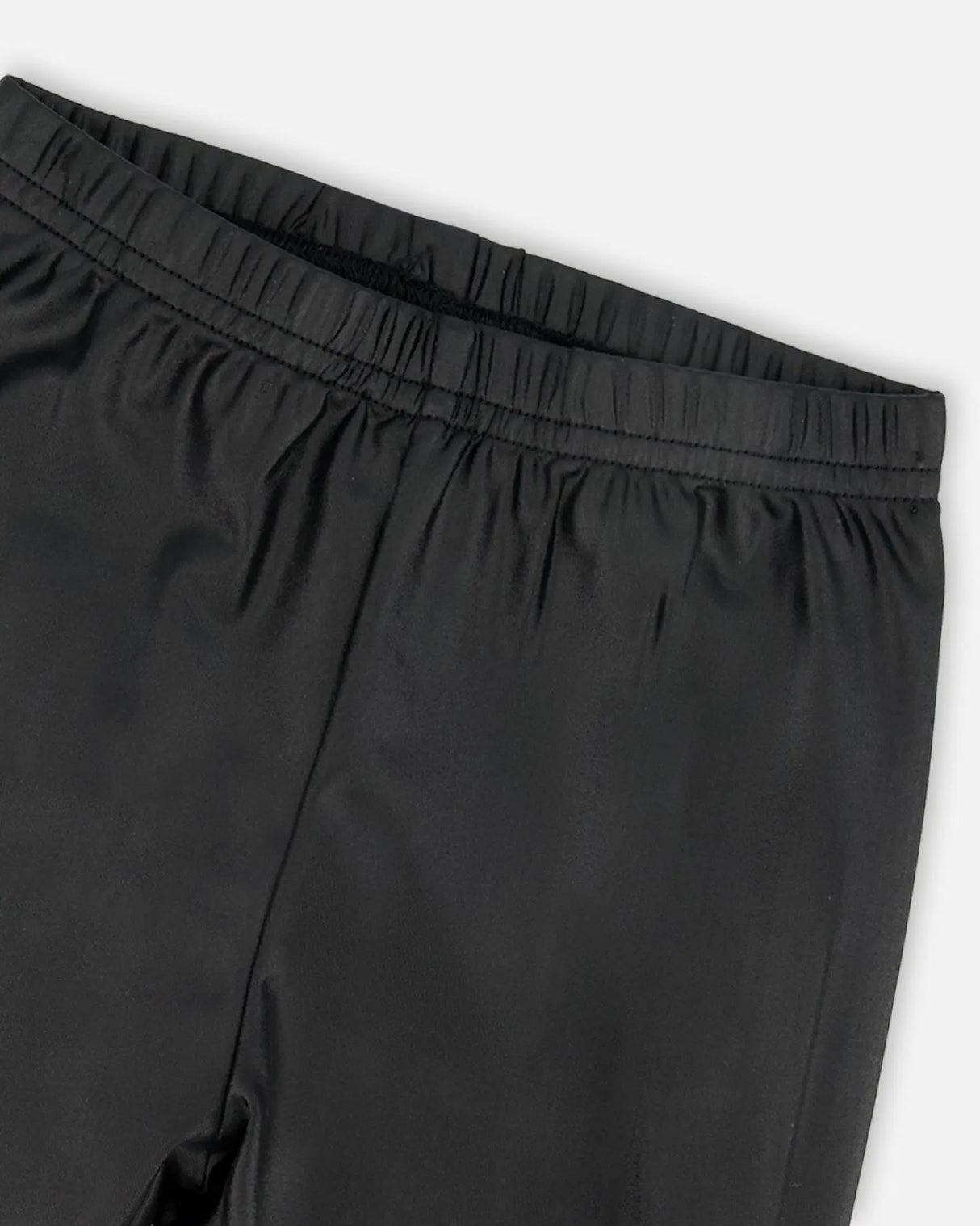 Shiny Stretch Jersey Leggings Black | Deux par Deux | Jenni Kidz