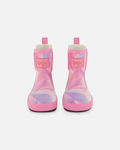 Short Rain Boots Printed Foil Pastel | Deux par Deux | Jenni Kidz
