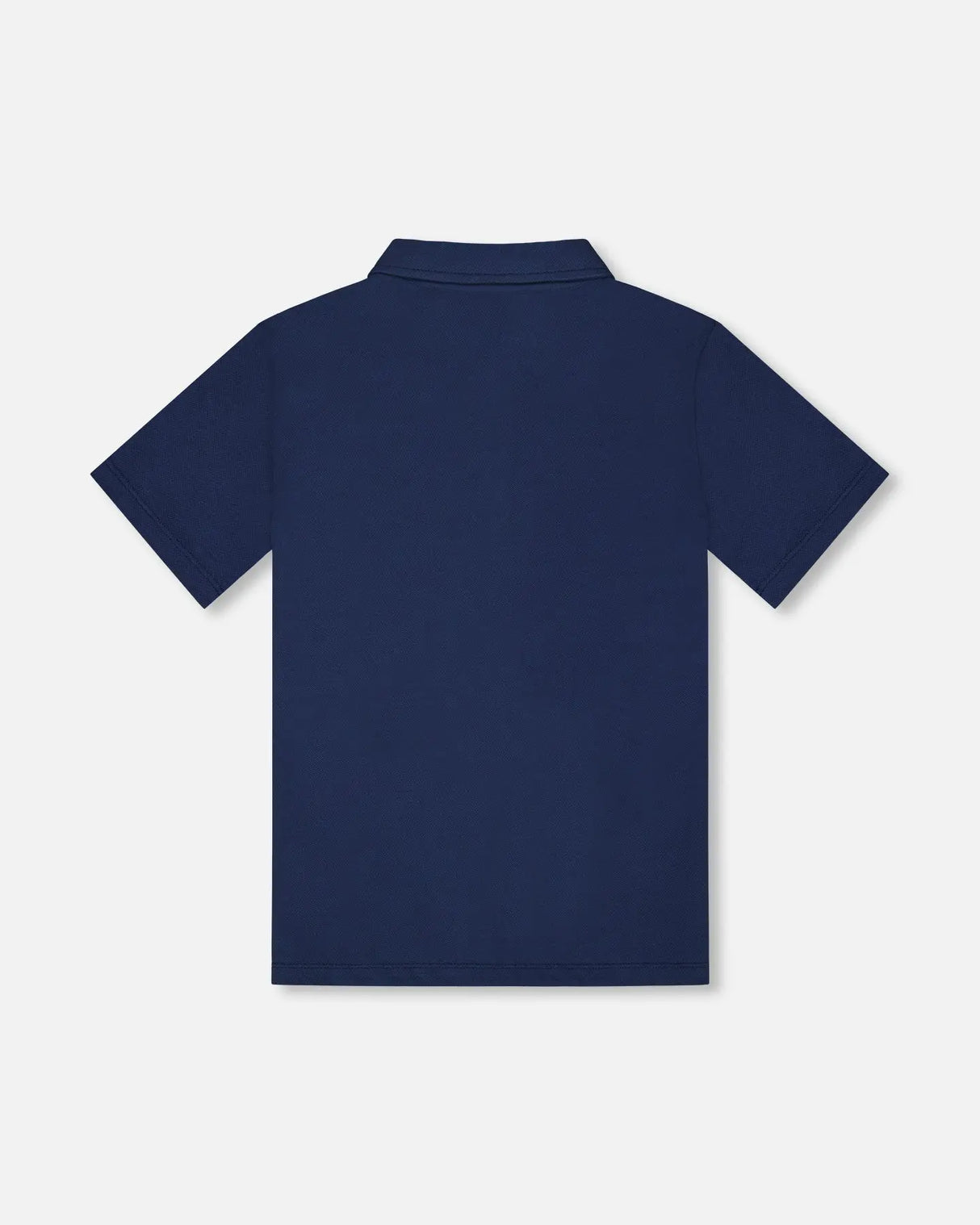 Short Sleeve Polo Shirt Navy Blue | Deux par Deux | Jenni Kidz