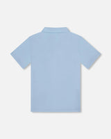 Short Sleeve Polo Shirt Pale Blue | Deux par Deux | Jenni Kidz