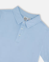 Short Sleeve Polo Shirt Pale Blue | Deux par Deux | Jenni Kidz