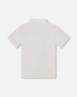 Short Sleeve Polo Shirt White | Deux par Deux | Jenni Kidz