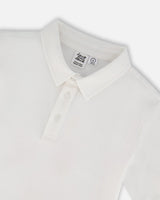 Short Sleeve Polo Shirt White | Deux par Deux | Jenni Kidz