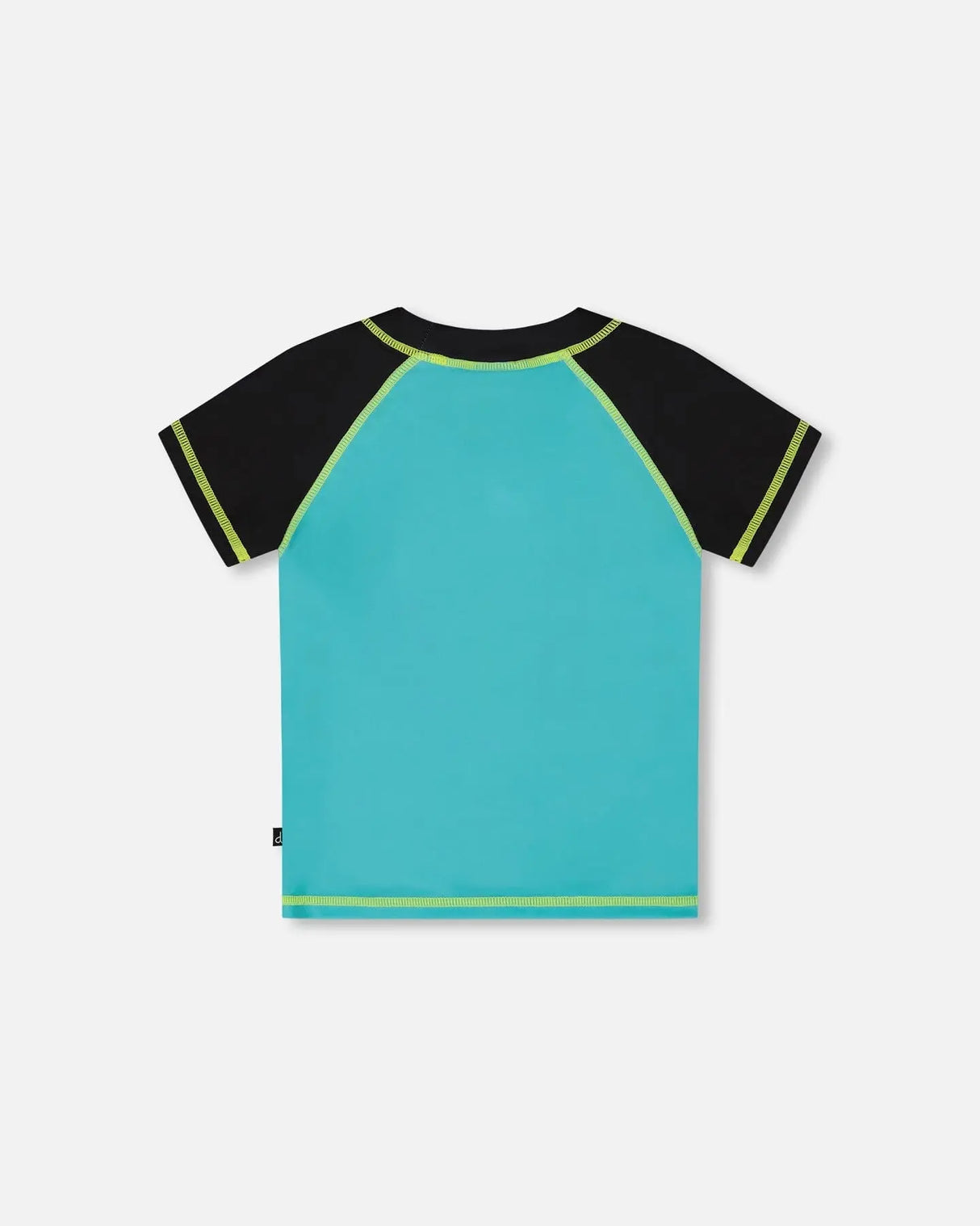 Short Sleeve Rashguard Black And Turquoise | Deux par Deux | Jenni Kidz