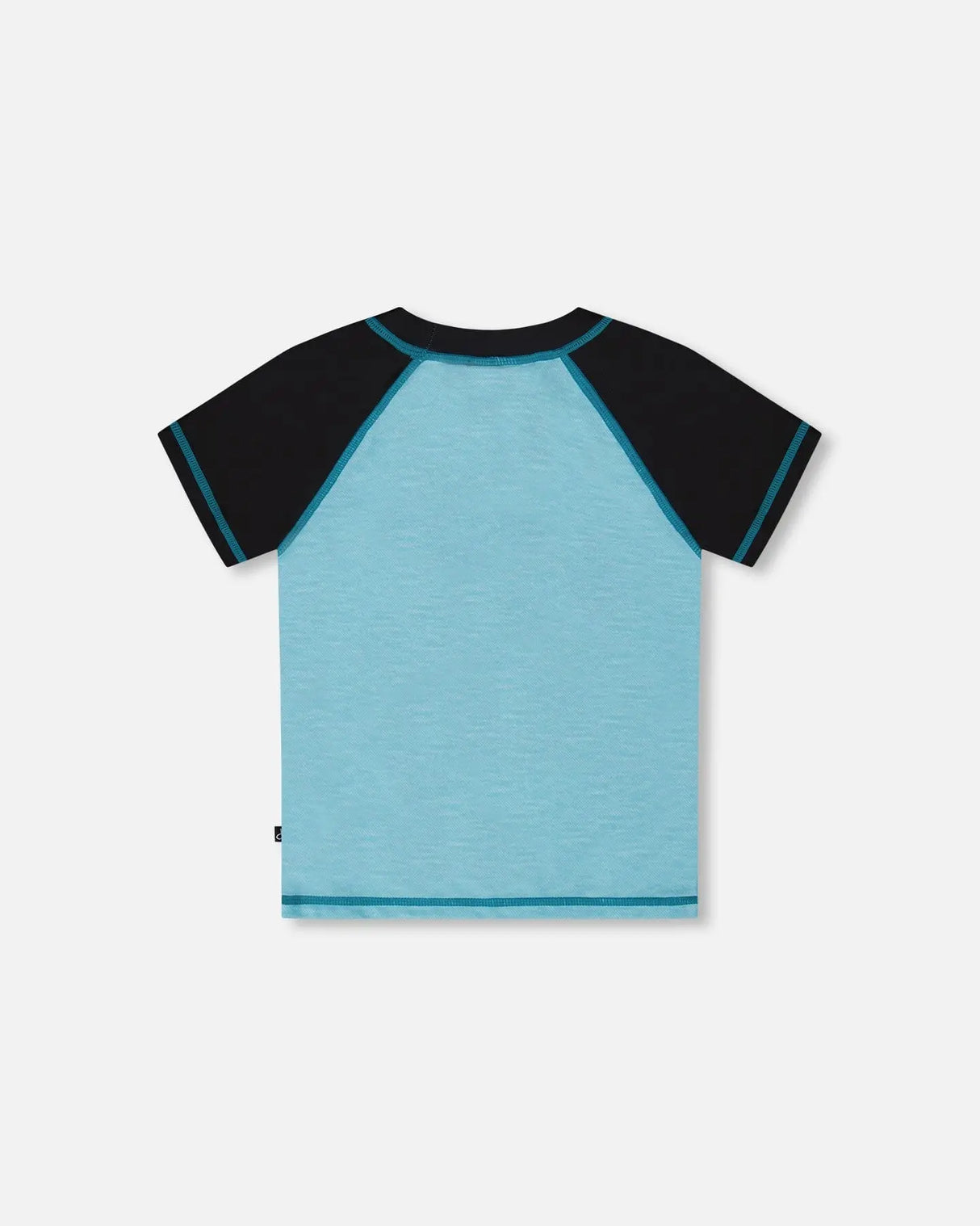 Short Sleeve Rashguard Light Blue And Black | Deux par Deux | Jenni Kidz