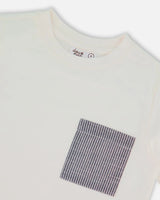 Short Sleeve Tee With Pocket White | Deux par Deux | Jenni Kidz