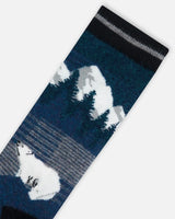 Ski Socks Majolica Blue | Deux par Deux | Jenni Kidz