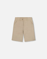 Slant Pocket Bermuda Shorts Light Taupe | Deux par Deux | Jenni Kidz