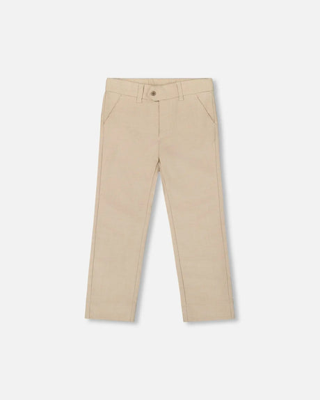 Slant Pocket Pants Light Taupe | Deux par Deux | Jenni Kidz