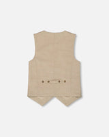 Sleeveless Vest Light Taupe | Deux par Deux | Jenni Kidz