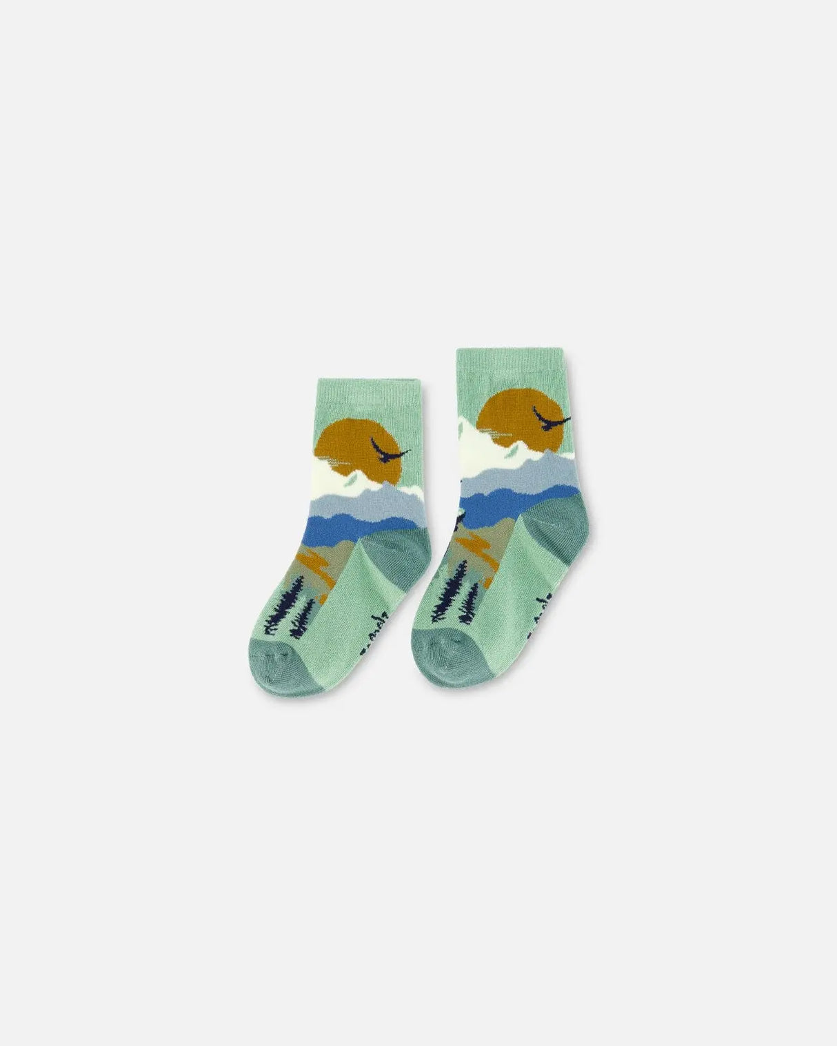 Socks Sage With Landscape | Deux par Deux | Jenni Kidz