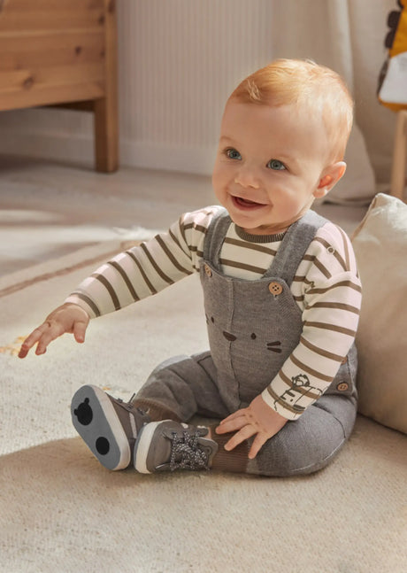 Soft Knitted Chocolate Fleece Romper Set | Mayoral | Mayoral | Jenni Kidz