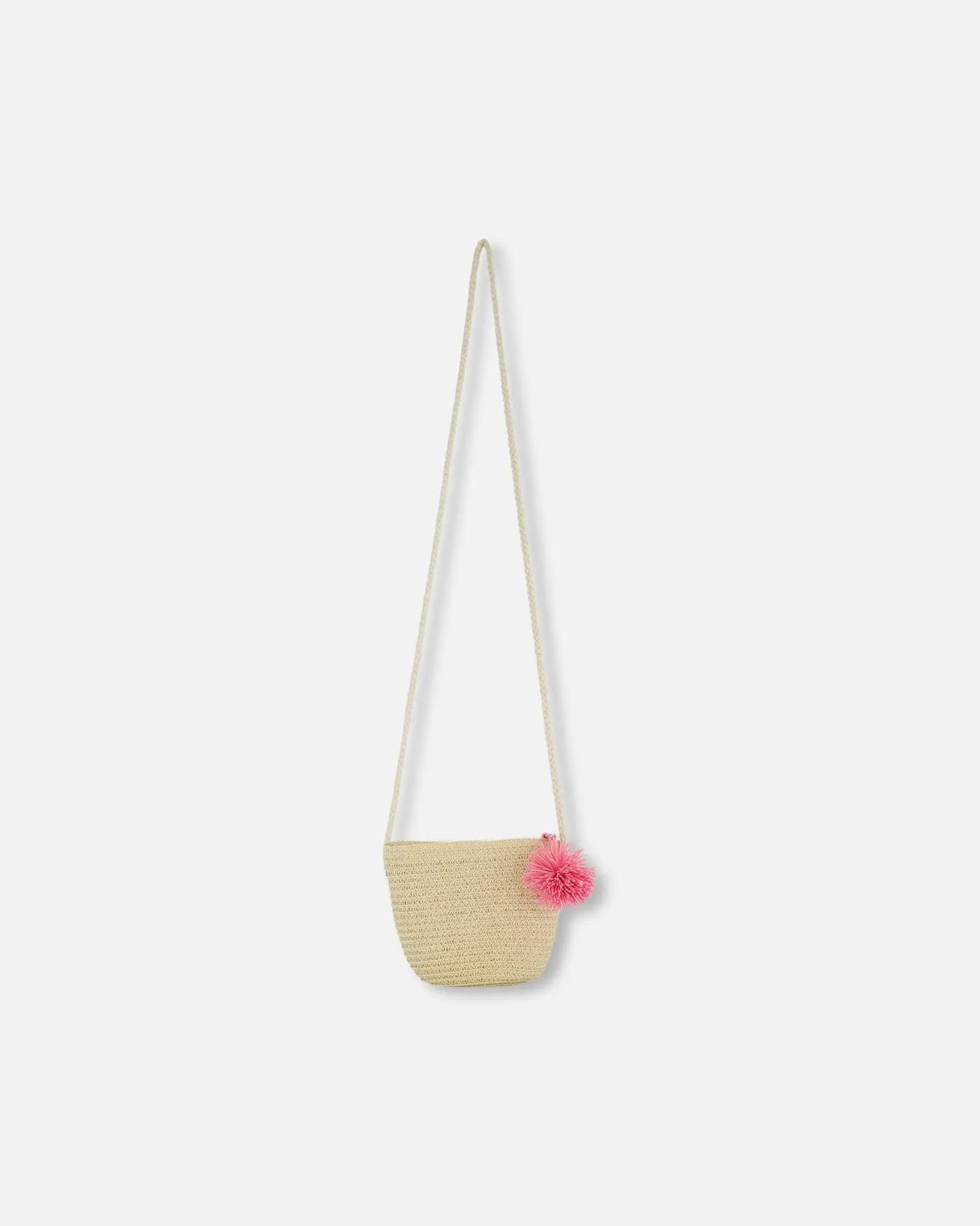 Straw Bag And Hat Set Straw And Pink | Deux par Deux | Jenni Kidz