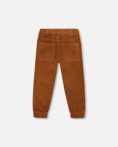 Stretch Corduroy Jogger Pants Brown | Deux par Deux | Jenni Kidz