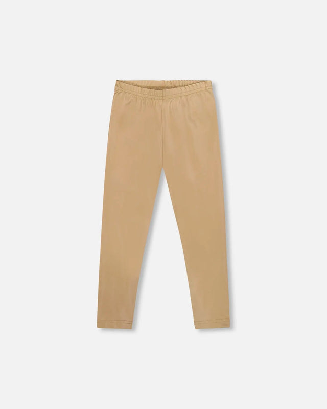 Stretch Shiny Leggings Golden Beige | Deux par Deux | Jenni Kidz