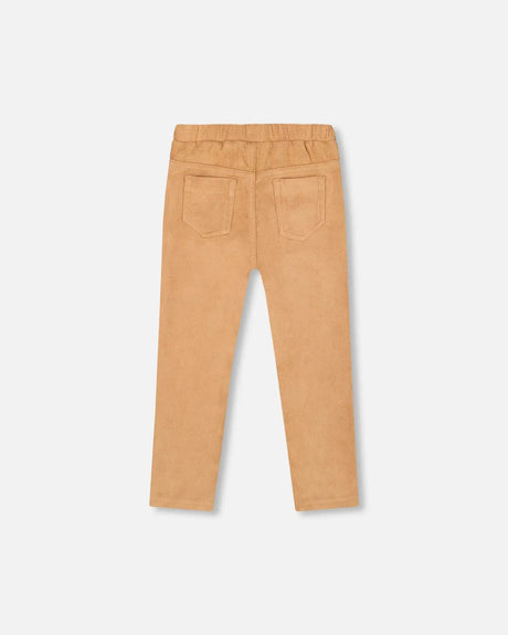 Stretch Suede Treggings Light Pecan Brown | Deux par Deux | Jenni Kidz
