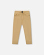 Stretch Twill Pants Light Golden Beige | Deux par Deux | Jenni Kidz