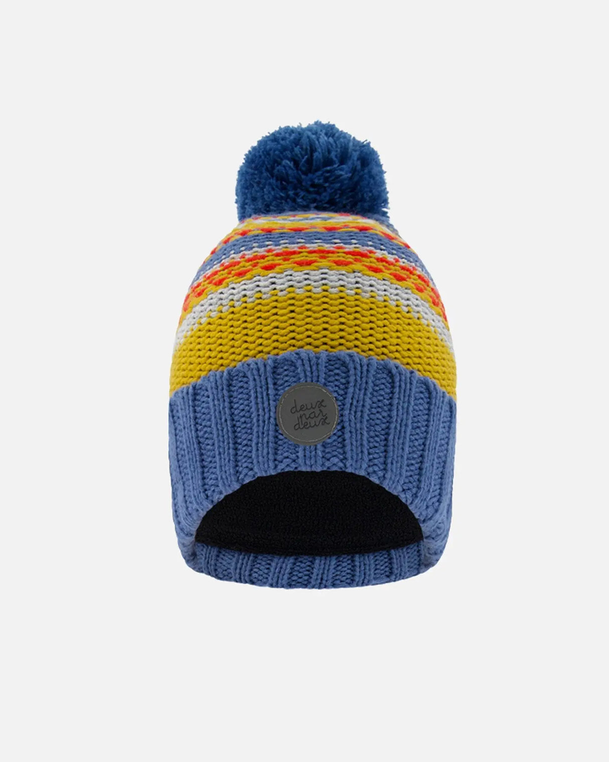 Striped Knit Hat Yellow And Blue | Deux par Deux | Jenni Kidz