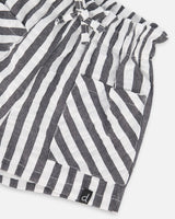 Striped Seersucker Short Black | Deux par Deux | Jenni Kidz