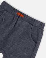 Super Soft Hooded Top And Brushed Jersey Pant Set Navy | Deux par Deux | Jenni Kidz
