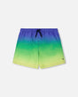 Swim Trunks Blue, Green, And Lime Gradient | Deux par Deux | Jenni Kidz