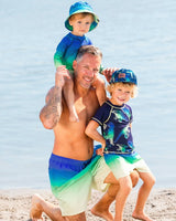 Swim Trunks Blue, Green, And Lime Gradient | Deux par Deux | Jenni Kidz