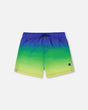 Swim Trunks Blue, Green, And Lime Gradient | Deux par Deux | Jenni Kidz