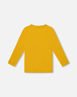 T-Shirt With Print Mustard Yellow | Deux par Deux | Jenni Kidz