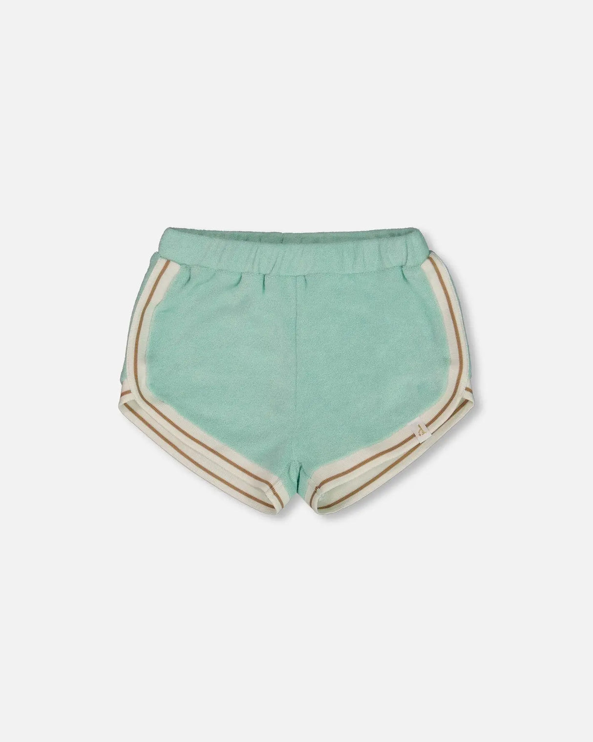 Terry Cloth Short Turquoise And Beige | Deux par Deux | Jenni Kidz