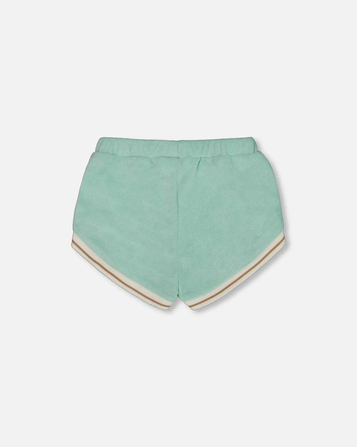 Terry Cloth Short Turquoise And Beige | Deux par Deux | Jenni Kidz