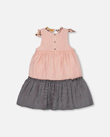 Tiered Dress With Bows Pink And Black | Deux par Deux | Jenni Kidz