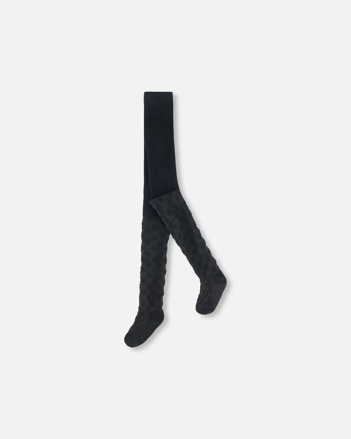 Tights With Bow Jacquard Black | Deux par Deux | Jenni Kidz