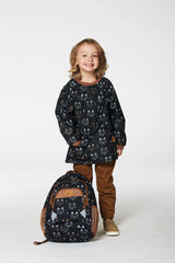 Toddler Backpack Black Printed Fox | Deux par Deux | Jenni Kidz