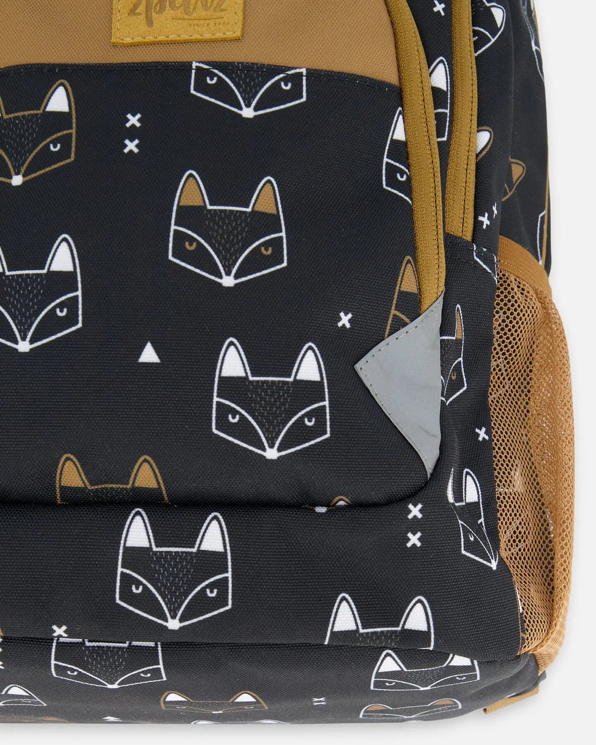 Toddler Backpack Black Printed Fox | Deux par Deux | Jenni Kidz