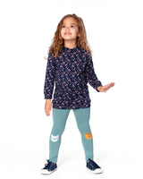 Tunic And Leggings Set Navy Floral | Deux par Deux | Jenni Kidz
