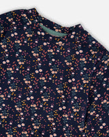 Tunic And Leggings Set Navy Floral | Deux par Deux | Jenni Kidz