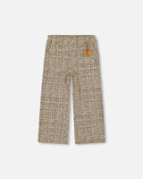 Tweed Flare Pants Beige And Black | Deux par Deux | Jenni Kidz