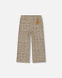 Tweed Flare Pants Beige And Black | Deux par Deux | Jenni Kidz